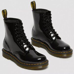 Dr. Martens Patent Leather Lace Up Boots Size 7 New